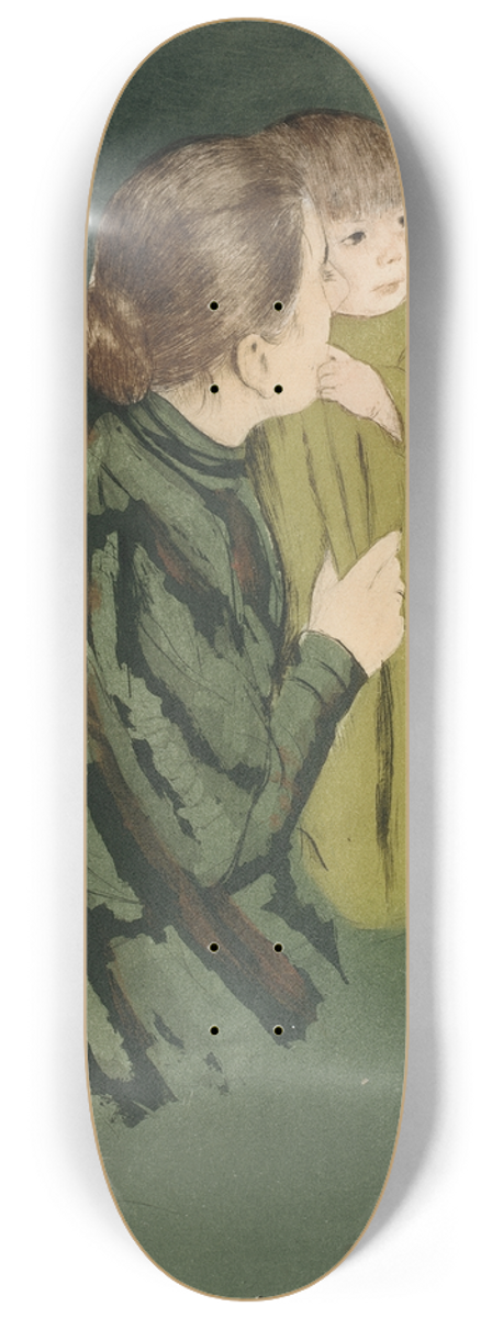Mary Cassatt - Peasant Mother and Child 8.25 inch art skate deck