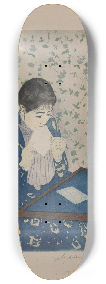 Mary Cassatt - The letter 8.25 inch art skate deck