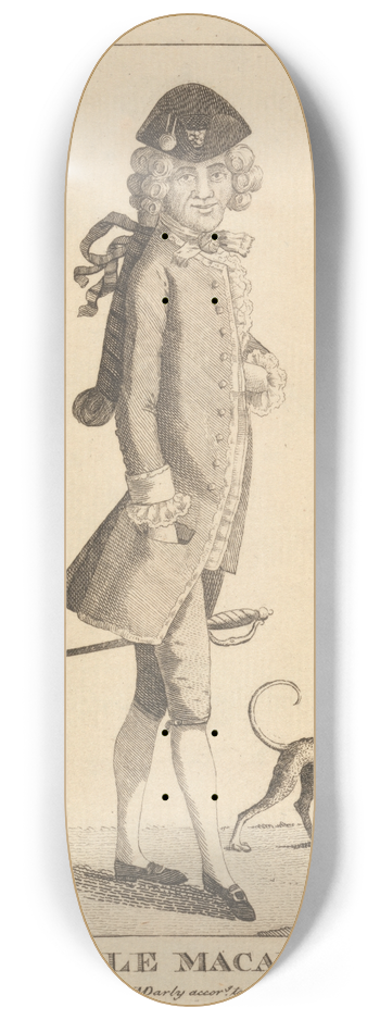 Mary Darly - A Temple Macaroni 8.25 inch art skate deck