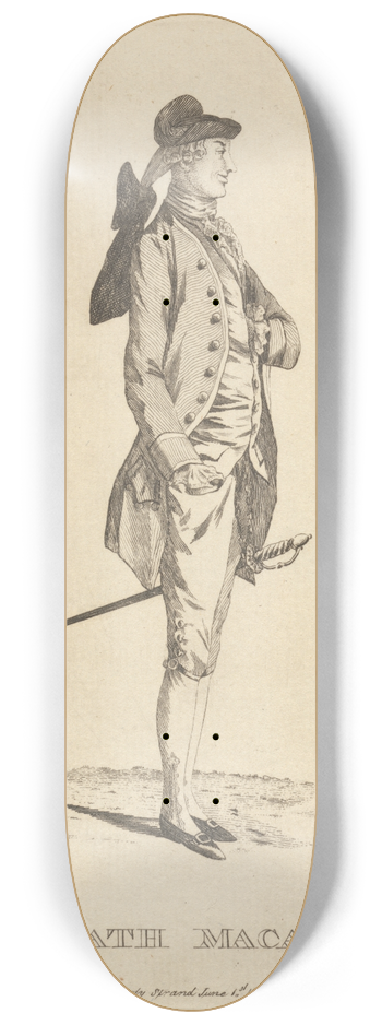 Mary Darly - The Bath Macaroni 8.25 inch art skate deck