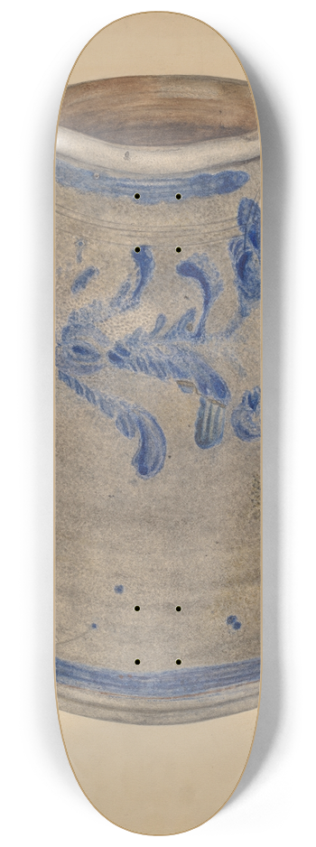 Mary Fitzgerald - Stoneware Crock 8.25 inch art skate deck