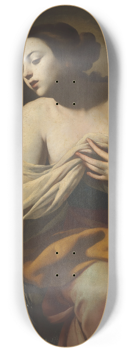 Massimo Stanzione - Female saint, her right arm bound in chains 8.25 inch art skate deck