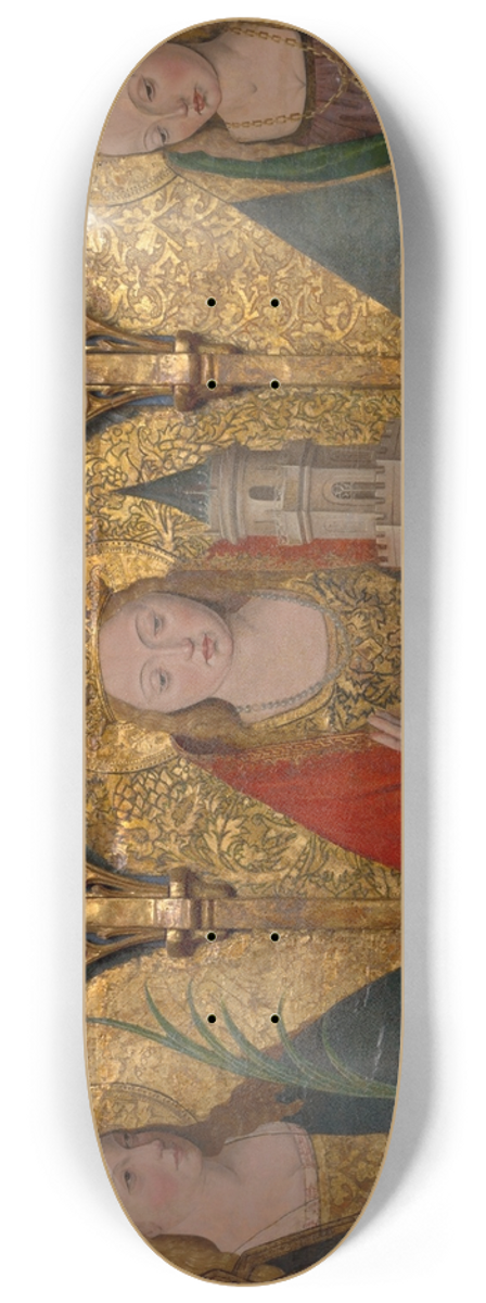 Master Alejo - Saints Apollonia, Barbara, and Agatha 8.25 inch art skate deck