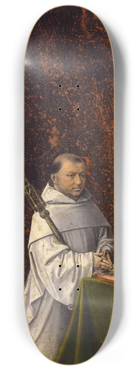 Master of 1499 - Robrecht de Clerq, Abbot at Ten Duinen 8.25 inch art skate deck
