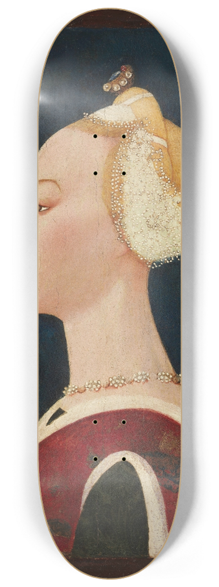 Master Of The Castello Nativity - Portrait of a Woman 8.25 inch art skate deck