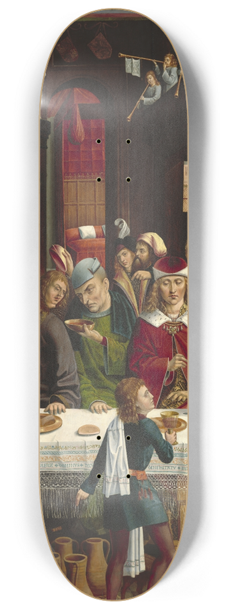 Master of the Catholic Kings - The Marriage at Cana 8.25 inch art skate deck