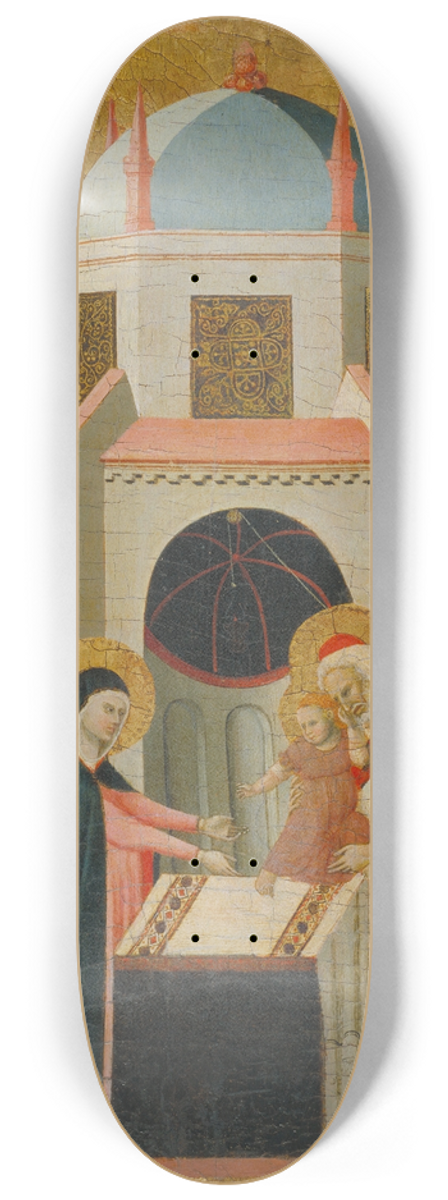 Master of the Cini Madonna - Presentation of Jesus at the Temple 8.25 inch art skate deck