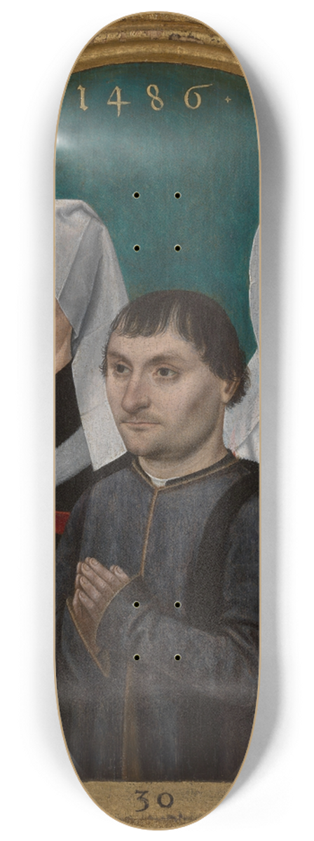 Master of the Legend of Saint Ursula - Three Donors 8.25 inch art skate deck