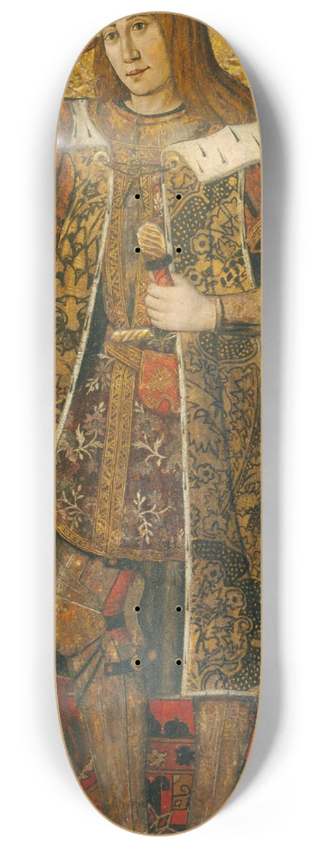 Master of the Visitation - Warrior Saint 8.25 inch art skate deck