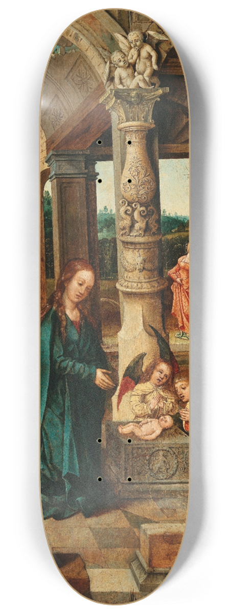 Master of the von Groote Adoration - The Adoration of the Shepherds 8.25 inch art skate deck
