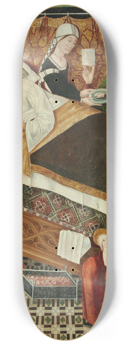 Master of Villalobos - Birth Of The Virgin 8.25 inch art skate deck