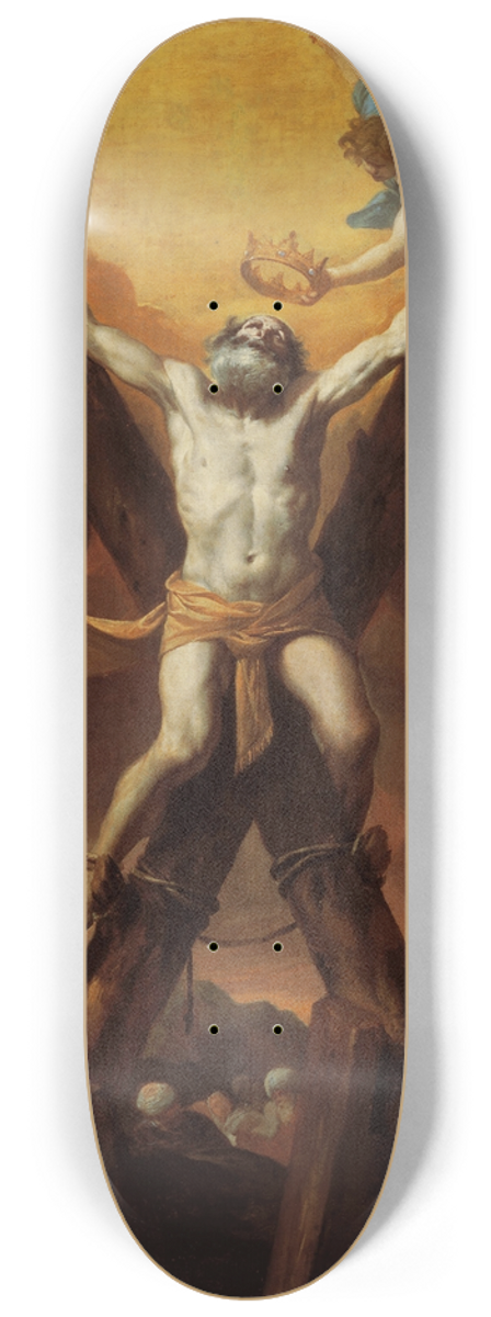 Mattia Preti - The crucifixion of St Andrew 8.25 inch art skate deck