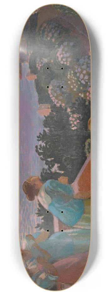 Maurice Denis - Crpuscule Aux Hortensias 8.25 inch art skate deck