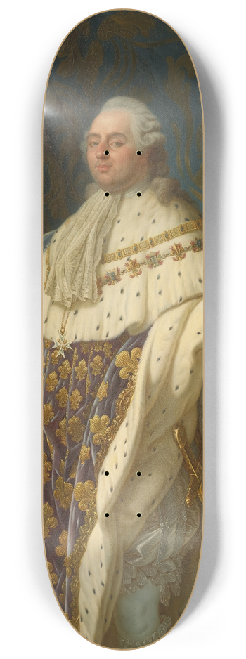 Antoine-Franois Callet - Portrait of Louis XVI of France in Coronation Robes 8.25 inch art skate deck