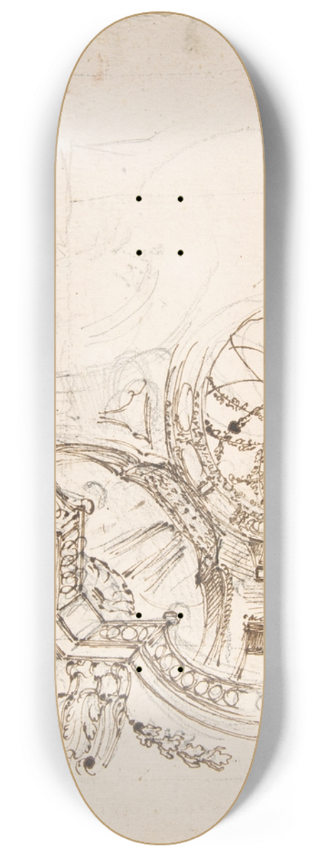 Mauro Antonio Tesi - Study for the Decoration of a Vault 8.25 inch art skate deck
