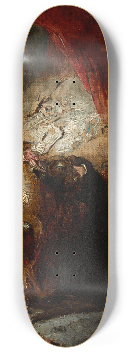 Maurycy Gottlieb - At the Deathbed 8.25 inch art skate deck