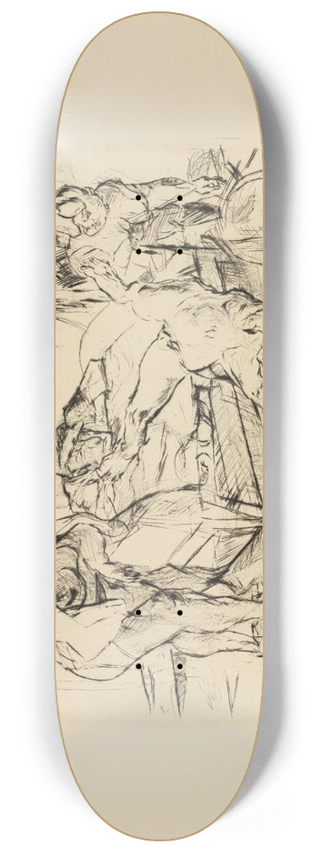 Max Beckmann - Die Nacht 8.25 inch art skate deck