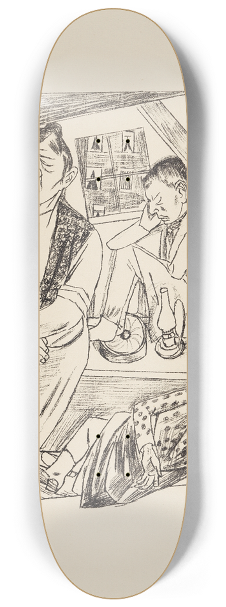 Max Beckmann - Die Nacht 8.25 inch art skate deck