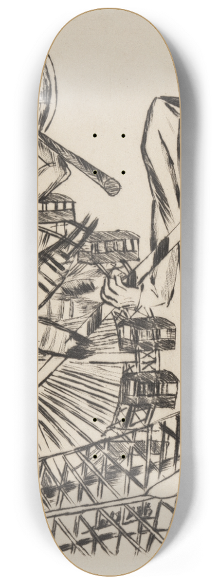 Max Beckmann - Die Seiltnzer 8.25 inch art skate deck