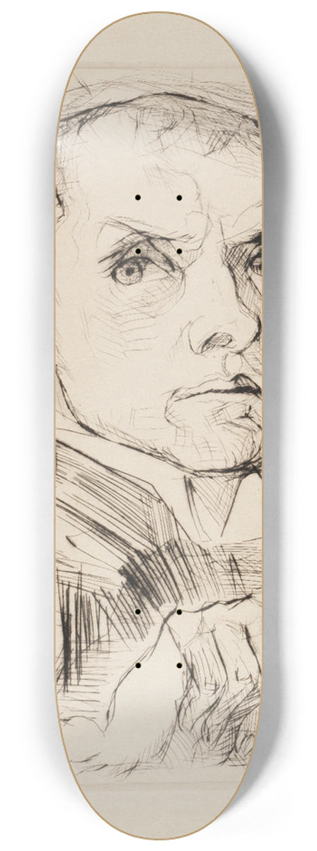 Max Beckmann - Gesichter Pl.05 8.25 inch art skate deck