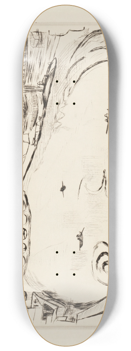 Max Beckmann - Gesichter Pl.10 8.25 inch art skate deck