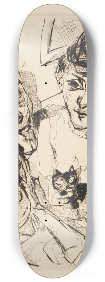 Max Beckmann - Gesichter Pl.12 8.25 inch art skate deck