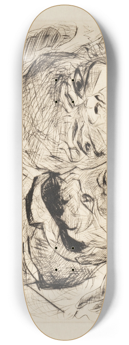 Max Beckmann - Gesichter Pl.14 8.25 inch art skate deck
