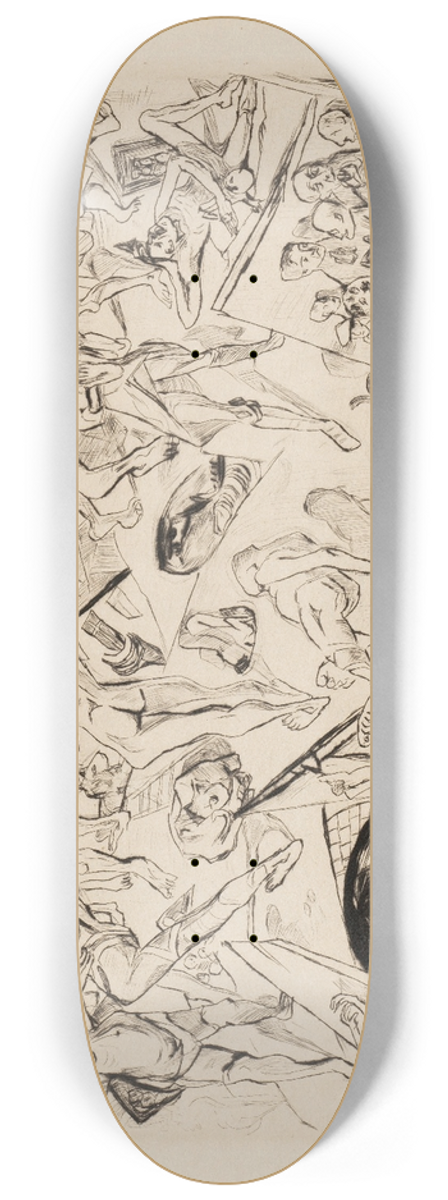 Max Beckmann - Gesichter Pl.15 8.25 inch art skate deck