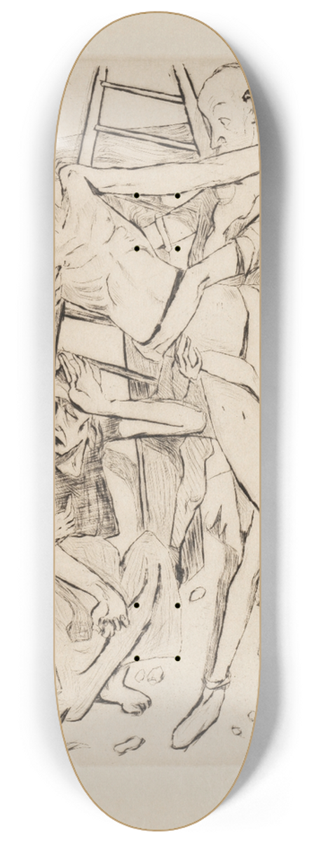 Max Beckmann - Gesichter Pl.16 8.25 inch art skate deck