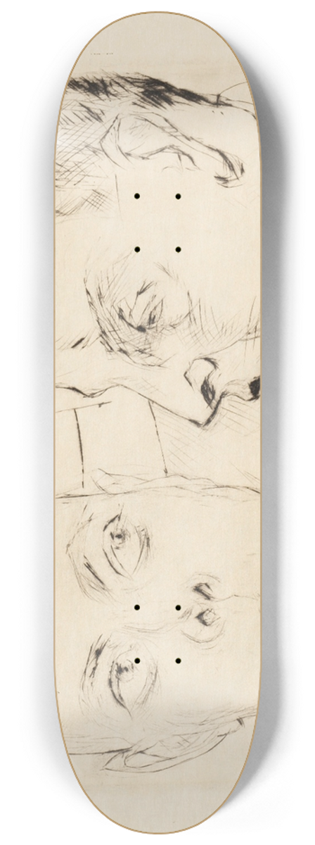 Max Beckmann - Gesichter Pl.19 8.25 inch art skate deck
