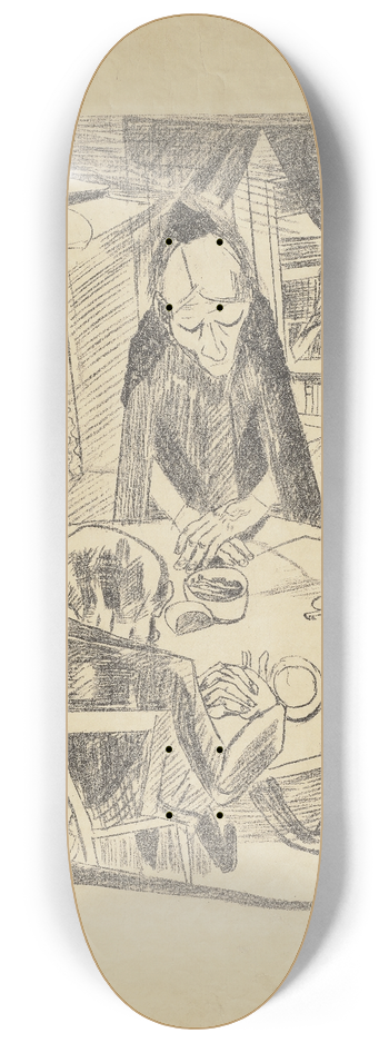 Max Beckmann - Hunger 8.25 inch art skate deck