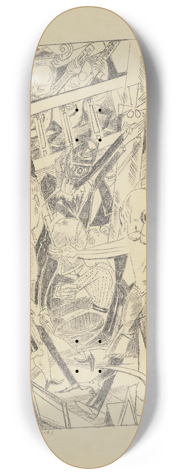 Max Beckmann - Malepartus 8.25 inch art skate deck