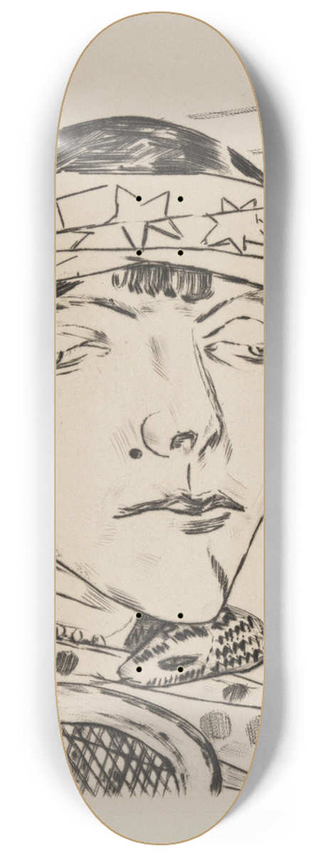 Max Beckmann - Schlangendame 8.25 inch art skate deck