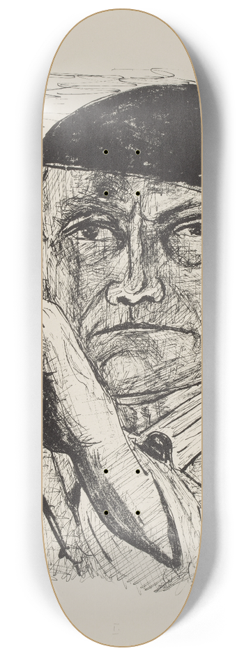 Max Beckmann - Self-Portrait 8.25 inch art skate deck