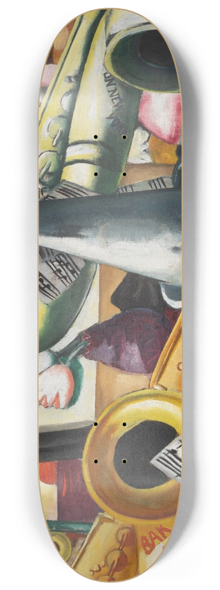 Max Beckmann - Still Life with Saxophones 8.25 inch art skate deck