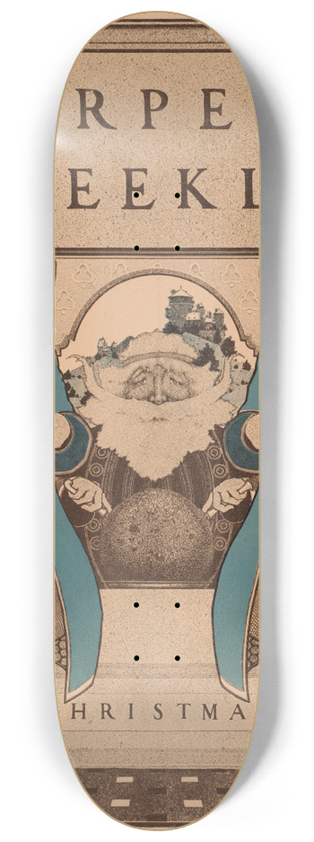 Maxfield Parrish - Harpers weekly, Christmas 8.25 inch art skate deck