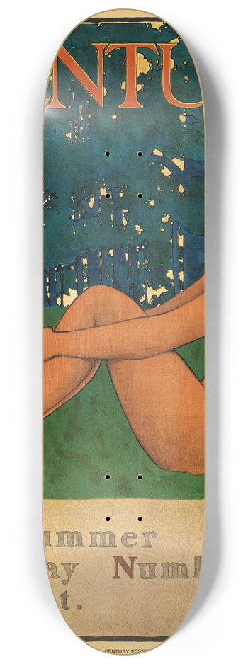 Maxfield Parrish - The century midsummer holiday number. August 8.25 inch art skate deck