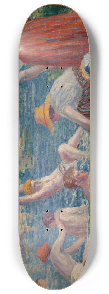 Maximilien Luce - Baignade dans la Cure 8.25 inch art skate deck