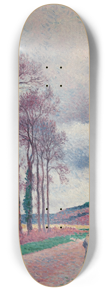 Maximilien Luce - La route aux environs de Mrville 8.25 inch art skate deck