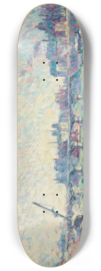 Maximilien Luce - Paris, la Seine, Notre-Dame au loin 8.25 inch art skate deck
