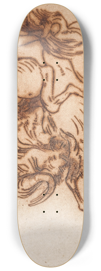 Antoine-Louis Barye - Orang-Outan sur un gnou 8.25 inch art skate deck