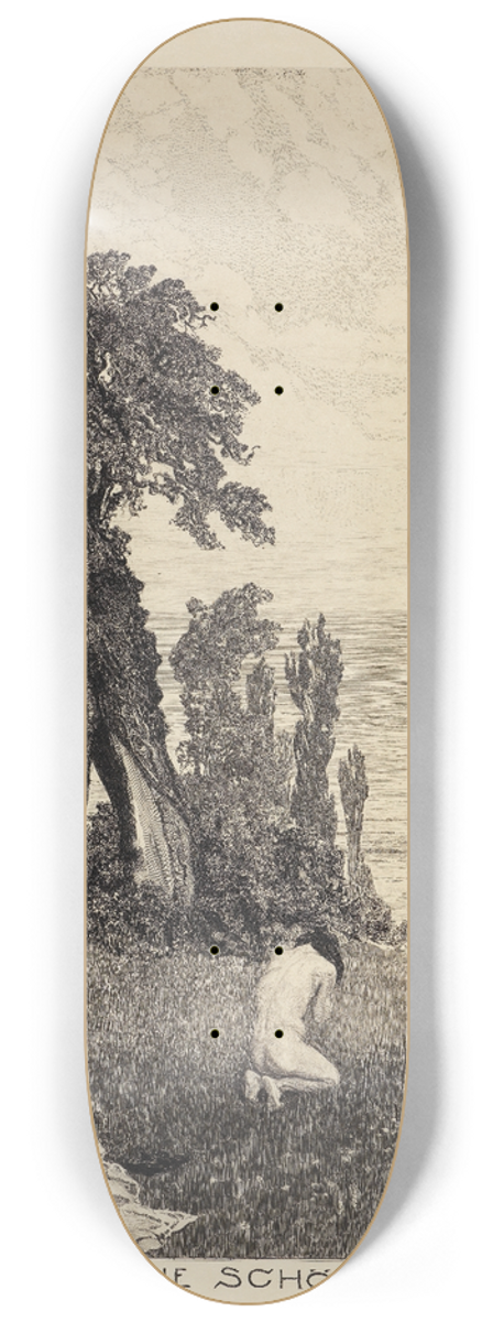 Max Klinger - An die Schnheit (Vom Tode, Zweiter Theil, Opus XI, Blatt 12) 8.25 inch art skate deck