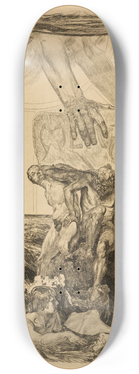 Max Klinger - Das Menzelfestblatt 8.25 inch art skate deck