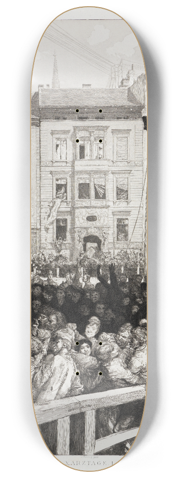 Max Klinger - Mrztage I (Dramen, Opus IX, Blatt 8) 8.25 inch art skate deck