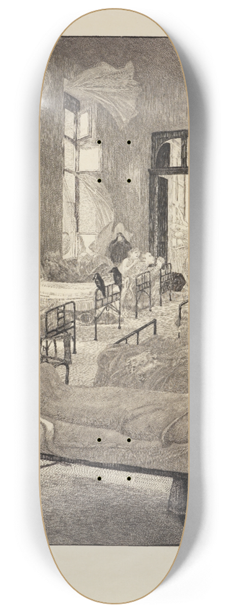 Max Klinger - Pest (Vom Tode, Zweiter Theil, Opus XI, Blatt 6) 8.25 inch art skate deck