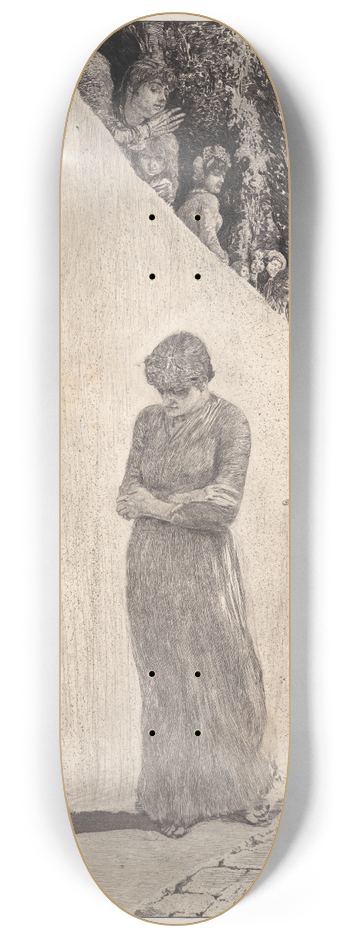 Max Klinger - Shame (Schande) 8.25 inch art skate deck