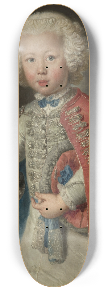 Antoine Pesne - Portrait of a boy 8.25 inch art skate deck