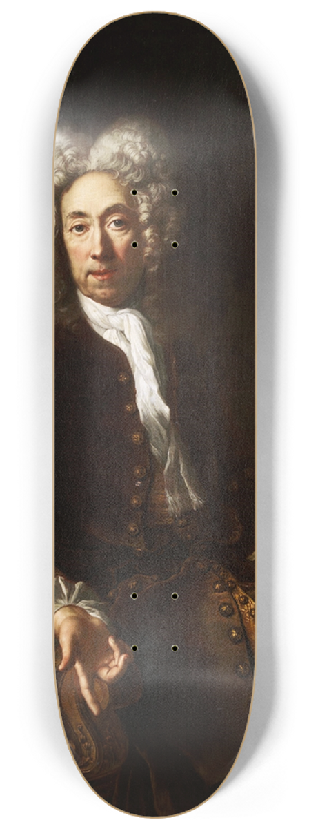 Antoine Pesne - Portrait of Jean Baptiste Gayot Dubuisson 8.25 inch art skate deck
