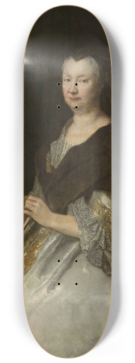 Antoine Pesne - Portrait of Sophia Hedwig von Tettau (16621733) 8.25 inch art skate deck