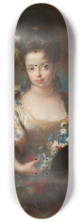 Antoine Pesne - Portrait of Ursule-Anne Dubuisson 8.25 inch art skate deck